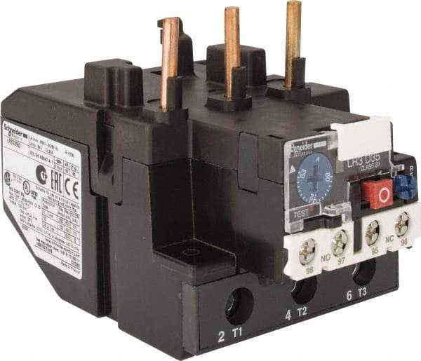 Schneider Electric - 63 to 80 Amp, 690 VAC, Thermal IEC Overload Relay - Trip Class 20, For Use with LC1D80 and LC1D95 - Best Tool & Supply