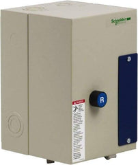 Schneider Electric - 3 Pole, 32 Amp, 120 Coil VAC, Nonreversible Enclosed IEC Motor Starter - 1 Phase Hp: 2 at 120 VAC, 5 at 240 VAC, 3 Phase Hp: 10 at 208 VAC, 10 at 230 VAC, 20 at 460 VAC, 25 at 575 VAC - Best Tool & Supply