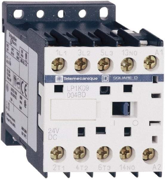 Schneider Electric - 4 Pole, 24 Coil VDC, 16 Amp at 690 VAC and 20 Amp at 440 VAC, Nonreversible IEC Contactor - BS 5424, CSA, IEC 60947, NF C 63-110, RoHS Compliant, UL Listed, VDE 0660 - Best Tool & Supply