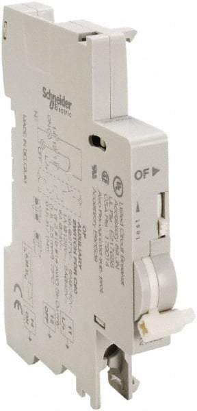 Schneider Electric - Circuit Breaker Auxiliary Switch - 12-125 VDC, 12-277 VAC Control Voltage, Use with C120 Protective Devices, C60 Protective Devices, N40 Protective Devices - Best Tool & Supply