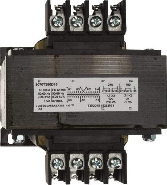 Square D - 1 Phase, 350 VA, Control Transformer - 176°F Temp Rise - Best Tool & Supply