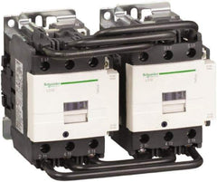 Schneider Electric - 3 Pole, 120 Coil VAC at 50/60 Hz, 80 Amp at 440 VAC, Reversible IEC Contactor - 1 Phase hp: 15 at 230/240 VAC, 7.5 at 115 VAC, 3 Phase hp: 20 at 200/208 VAC, 25 at 230/240 VAC, 60 at 460/480 VAC, 60 at 575/600 VAC - Best Tool & Supply