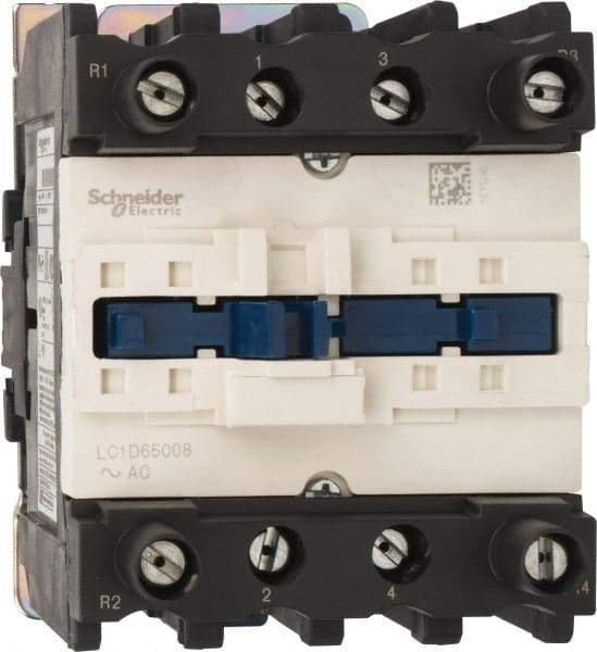 Schneider Electric - 4 Pole, 120 Coil VAC at 60 Hz, 80 Amp at 440 VAC, Nonreversible IEC Contactor - Bureau Veritas, CCC, CSA, CSA C22.2 No. 14, DNV, EN/IEC 60947-4-1, EN/IEC 60947-5-1, GL, GOST, LROS, RINA, RoHS Compliant, UL 508, UL Listed - Best Tool & Supply