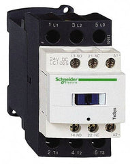 Schneider Electric - 3 Pole, 24 Coil VAC at 50/60 Hz, 25 Amp at 440 VAC and 40 Amp at 440 VAC, Nonreversible IEC Contactor - 1 Phase hp: 2 at 115 VAC, 3 at 230/240 VAC, 3 Phase hp: 15 at 460/480 VAC, 20 at 575/600 VAC, 5 at 200/208 VAC, 7.5 at 230/240 VAC - Best Tool & Supply