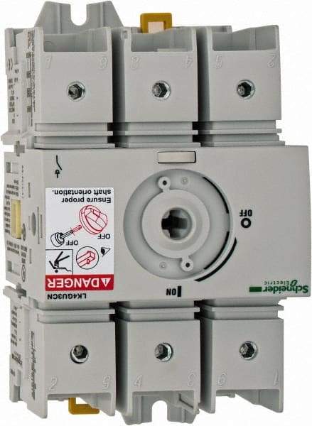 Schneider Electric - 600VAC at 50/60 Hz, 3 Pole, Nonfused Cam & Disconnect Switch - 3.13 Inch Wide x x 4.92 Inch High x x 2.52 Inch Deep - Best Tool & Supply