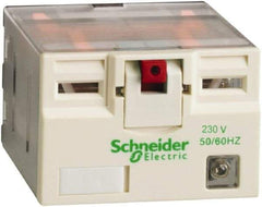 Schneider Electric - 3,750 VA Power Rating, Electromechanical Plug-in General Purpose Relay - 15 Amp at 250 VAC & 28 VDC, 4CO, 230 VAC - Best Tool & Supply