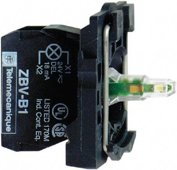 Schneider Electric - 110-120 V Orange Lens LED Indicating Light - Screw Clamp Connector, Vibration Resistant - Best Tool & Supply