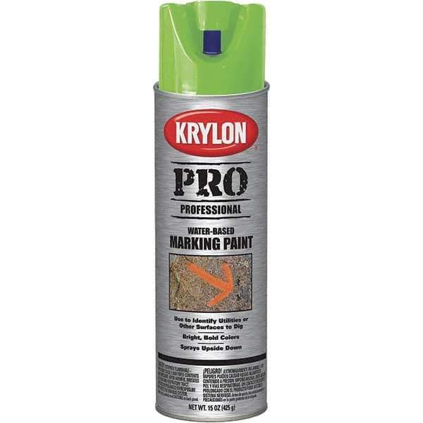 Krylon - 15 fl oz Green Marking Paint - Water Base Formula - Best Tool & Supply