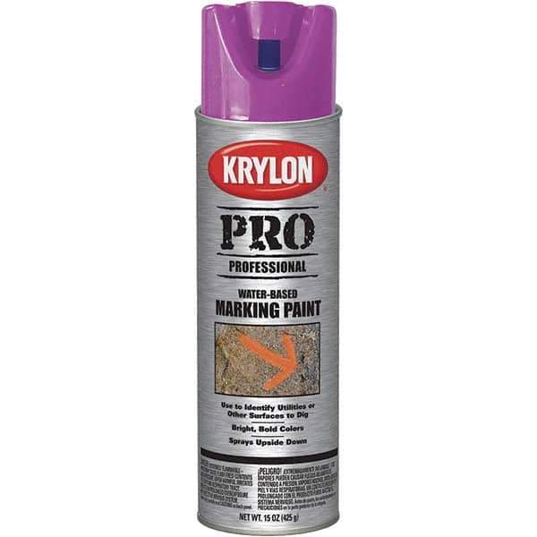 Krylon - 15 fl oz Purple Marking Paint - Water Base Formula - Best Tool & Supply