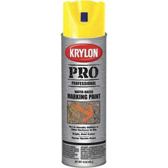 Krylon - 15 fl oz Yellow Marking Paint - Water Base Formula - Best Tool & Supply