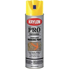 Krylon - 15 fl oz Yellow Marking Paint - Solvent Base Formula - Best Tool & Supply