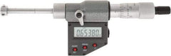 SPI - 0.425" to 0.5", IP65, Carbide Face Chrome Plated Finish, Electronic Inside Micrometer - 0.00005" Resolution, 0.00016" Accuracy, 53.5" Gage Depth - Best Tool & Supply