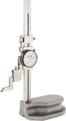 SPI - 6" Stainless Steel Dial Height Gage - 0.001" Graduation, Accurate to 0.001", Dial Display - Best Tool & Supply