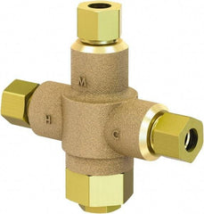 Acorn Engineering - 3/8" Pipe, 125 Max psi, Lead Free Brass Water Mixing Valve & Unit - 4 GPM at 45 psi Flow Rate, Comp End Connections - Best Tool & Supply