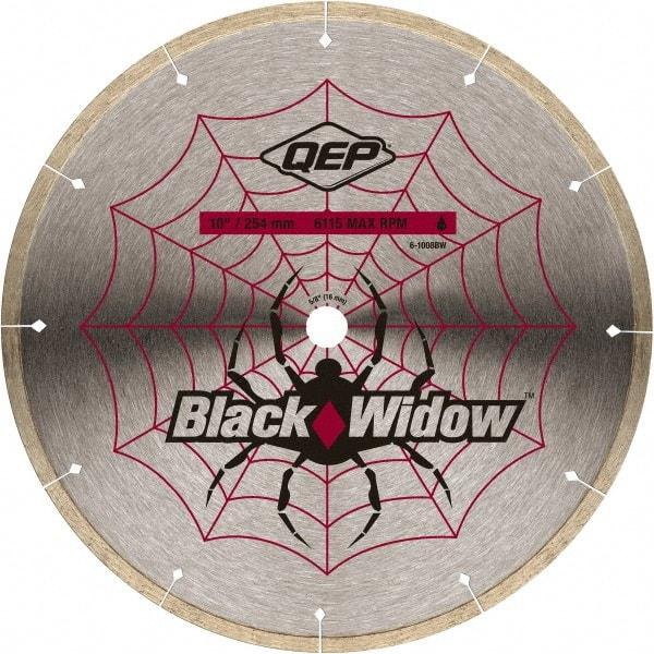 QEP - 10" Diam, 5/8" Arbor Hole Diam, Wet & Dry Cut Saw Blade - Diamond-Tipped, Smooth Action, Standard Round Arbor - Best Tool & Supply