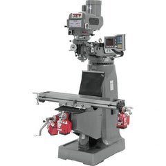 Jet - 9 x 49" 3 hp 230/460V Variable Speed Pulley Control 3 Phase Knee Milling Machine - Best Tool & Supply