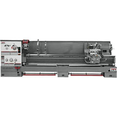 Jet - 26" Swing, 120" Between Centers, 230/460 Volt, Triple Phase Engine Lathe - 6MT Taper, 10 hp, 40 to 1,800 RPM, 4-1/8" Bore Diam - Best Tool & Supply