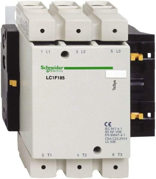 Schneider Electric - 3 Pole, 120 Coil VAC, 275 Amp at 440 VAC, Nonreversible IEC Contactor - Bureau Veritas, CCC, CSA, DNV, EN/IEC 60947-1, EN/IEC 60947-4-1, GL, JEM 1038, LROS, RINA, RMRoS, RoHS Compliant, UL Listed - Best Tool & Supply