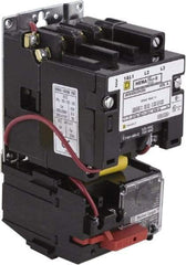 Square D - 24 Coil VAC at 60 Hz, 9 Amp, Nonreversible Open Enclosure NEMA Motor Starter - 3 Phase hp: 1-1/2 at 200 VAC, 1-1/2 at 230 VAC, 2 at 460 VAC, 2 at 575 VAC - Best Tool & Supply