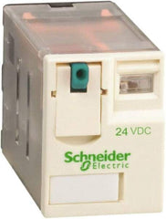 Schneider Electric - 750 VA Power Rating, Electromechanical Plug-in General Purpose Relay - 1 Amp at 250 VAC & 28 VDC, 2 Amp at 250 VAC & 28 VDC, 3 Amp at 277 VAC & 28 VDC, 4CO, 24 VDC - Best Tool & Supply