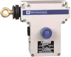 Telemecanique Sensors - 10 Amp, NO/NC Configuration, Left Hand Operation, Rope Operated Limit Switch - Pushbutton Reset, Rope Pull, No Pilot Light, 300 VAC - Best Tool & Supply