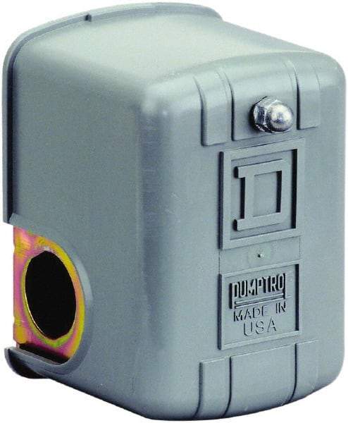 Square D - 1 and 3R NEMA Rated, 20 to 40 psi, Electromechanical Pressure and Level Switch - Adjustable Pressure, 230 VAC, L1-T1, L2-T2 Terminal, For Use with Square D Pumptrol - Best Tool & Supply