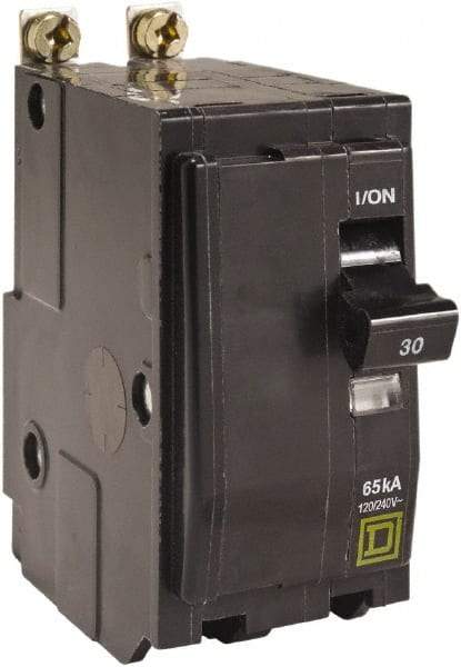 Square D - 30 Amp, 240 VAC, 2 Pole, Bolt On Miniature Circuit Breaker - 14-8 AWG - Best Tool & Supply