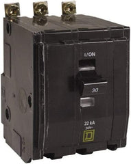 Square D - 30 Amp, 240 VAC, 3 Pole, Bolt On Miniature Circuit Breaker - 14-8 AWG - Best Tool & Supply