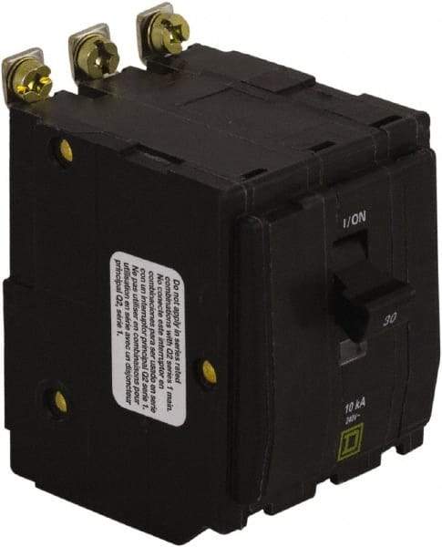 Square D - 30 Amp, 240 VAC, 3 Pole, Bolt On Miniature Circuit Breaker - 14-8 AWG - Best Tool & Supply