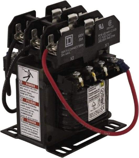 Square D - 1 Phase, 100 VA, Top Mount Fuse Block Control Transformer - Best Tool & Supply