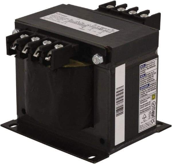 Square D - 500 VA, Top Mount Fuse Block Control Transformer - 50/60 Hz, 5.49 Inch Deep x 3.84 Inch High - Best Tool & Supply