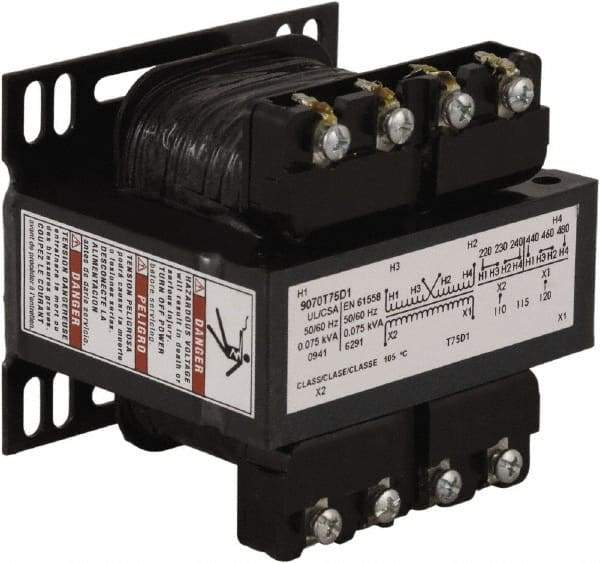 Square D - 1 Phase, 75 VA, Control Transformer - Best Tool & Supply