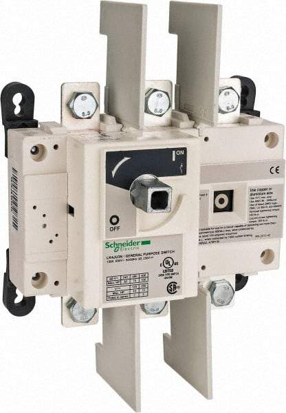 Schneider Electric - 600VAC at 50/60 Hz, 3 Pole, Nonfused Cam & Disconnect Switch - 7.09 Inch Wide x x 6.3 Inch High x x 3.74 Inch Deep - Best Tool & Supply