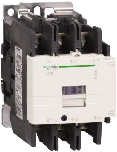 Schneider Electric - 3 Pole, 120 Coil VAC at 50/60 Hz, 80 Amp at 440 VAC, Nonreversible IEC Contactor - Bureau Veritas, CCC, CSA, CSA C22.2 No. 14, DNV, EN/IEC 60947-4-1, EN/IEC 60947-5-1, GL, GOST, LROS, RINA, RoHS Compliant, UL 508, UL Listed - Best Tool & Supply