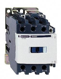 Schneider Electric - 3 Pole, 24 Coil VDC, 65 Amp at 440 VAC and 80 Amp at 440 VAC, Nonreversible IEC Contactor - 1 Phase hp: 10 at 230/240 VAC, 5 at 115 VAC, 3 Phase hp: 20 at 200/208 VAC, 20 at 230/240 VAC, 50 at 460/480 VAC, 50 at 575/600 VAC - Best Tool & Supply