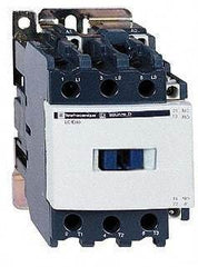 Schneider Electric - 3 Pole, 120 Coil VAC at 60 Hz, 50 Amp at 440 VAC and 80 Amp at 440 VAC, Nonreversible IEC Contactor - 1 Phase hp: 3 at 115 VAC, 7.5 at 230/240 VAC, 3 Phase hp: 15 at 200/208 VAC, 15 at 230/240 VAC, 40 at 460/480 VAC, 40 at 575/600 VAC - Best Tool & Supply