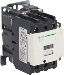 Schneider Electric - 3 Pole, 24 Coil VAC at 50/60 Hz, 40 Amp at 440 VAC and 60 Amp at 440 VAC, Nonreversible IEC Contactor - 1 Phase hp: 3 at 115 VAC, 5 at 230/240 VAC, 3 Phase hp: 10 at 200/208 VAC, 10 at 230/240 VAC, 30 at 460/480 VAC, 30 at 575/600 VAC - Best Tool & Supply