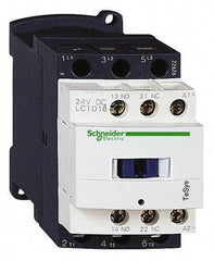 Schneider Electric - 3 Pole, 110 Coil VAC at 50/60 Hz, 18 Amp at 440 VAC and 32 Amp at 440 VAC, Nonreversible IEC Contactor - 1 Phase hp: 1 at 115 VAC, 3 at 230-240 VAC, 3 Phase hp: 10 at 460/480 VAC, 15 at 575/600 VAC, 5 at 200/208 VAC, 5 at 230-240 VAC - Best Tool & Supply