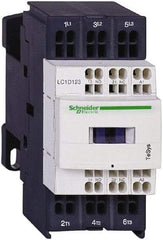 Schneider Electric - 3 Pole, 24 Coil VDC, 12 Amp at 440 VAC and 16 Amp at 440 VAC, Nonreversible IEC Contactor - 1 Phase hp: 1 at 115 VAC, 2 at 230/240 VAC, 3 Phase hp: 10 at 575/600 VAC, 3 at 200/208 VAC, 3 at 230/240 VAC, 7.5 at 460/480 VAC - Best Tool & Supply