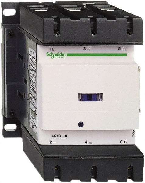 Schneider Electric - 3 Pole, 24 Coil VAC at 50/60 Hz, 150 Amp at 440 VAC, Nonreversible IEC Contactor - Bureau Veritas, CCC, CSA, CSA C22.2 No. 14, DNV, EN/IEC 60947-4-1, EN/IEC 60947-5-1, GL, GOST, LROS, RINA, RoHS Compliant, UL 508, UL Listed - Best Tool & Supply