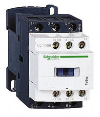 Schneider Electric - 3 Pole, 208 Coil VAC at 50/60 Hz, 25 Amp at 440 VAC and 9 Amp at 440 VAC, Nonreversible IEC Contactor - 1 Phase hp: 0.5 at 115 VAC, 1 at 230/240 VAC, 3 Phase hp: 2 at 200/208 VAC, 2 at 230/240 VAC, 5 at 460/480 VAC, 7.5 at 575/600 VAC - Best Tool & Supply