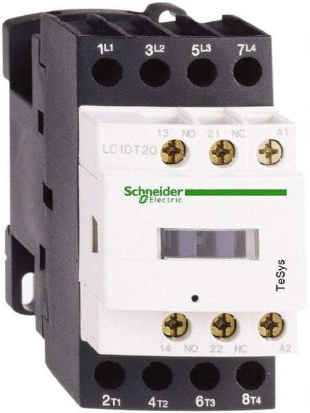 Schneider Electric - 4 Pole, 24 Coil VAC at 50/60 Hz, 32 Amp at 440 VAC, Nonreversible IEC Contactor - Bureau Veritas, CCC, CSA, CSA C22.2 No. 14, DNV, EN/IEC 60947-4-1, EN/IEC 60947-5-1, GL, GOST, LROS, RINA, UL 508, UL Listed - Best Tool & Supply