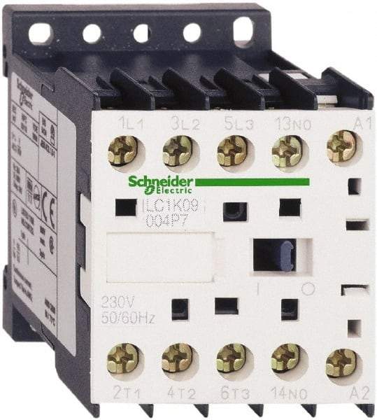 Schneider Electric - 4 Pole, 24 Coil VAC at 50/60 Hz, 16 Amp at 690 VAC and 20 Amp at 440 VAC, Nonreversible IEC Contactor - BS 5424, CSA, IEC 60947, NF C 63-110, RoHS Compliant, UL Listed, VDE 0660 - Best Tool & Supply