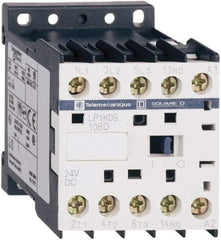 Schneider Electric - 3 Pole, 24 Coil VDC, 16 Amp at 690 VAC, 20 Amp at 440 VAC and 9 Amp at 440 VAC, Nonreversible IEC Contactor - BS 5424, CSA, IEC 60947, NF C 63-110, RoHS Compliant, UL Listed, VDE 0660 - Best Tool & Supply