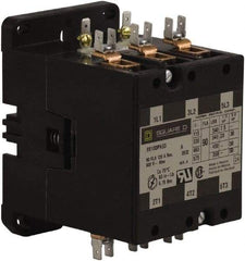 Square D - 3 Pole, 90 Amp Inductive Load, 24 Coil VAC at 50/60 Hz, Definite Purpose Contactor - Phase 1 and Phase 3 Hp:  20 at 230 VAC, 30 at 230 VAC, 50 at 460 VAC, 50 at 575 VAC, 7.5 at 115 VAC, 120 Amp Resistive Rating, CE, CSA, UL Listed - Best Tool & Supply