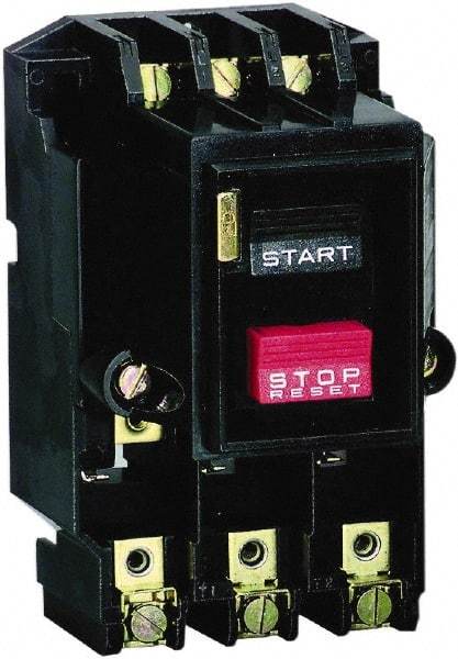 Square D - 3 Poles, 27 Amp, M-1 NEMA, Open Pushbutton Manual Motor Starter - 10 hp at 380 to 575 VAC & 7-1/2 hp at 200 to 230 VAC, CSA & UL Listed - Best Tool & Supply