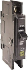 Square D - 15 Amp, 240 VAC, 1 Pole, Panel Mount Miniature Circuit Breaker - 14-2 AWG - Best Tool & Supply