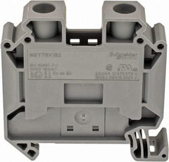 Schneider Electric - 1 Pole, 1,000 Volt, 101 Amp, -40 to 266°F, DIN Rail Mount, Polyamide Passthrough Terminal Block - 2 Contacts, 16 to 4 AWG Compatibility, 55mm High - Best Tool & Supply