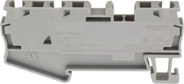 Schneider Electric - 1 Pole, 800 Volt, 32 Amp, -40 to 266°F, DIN Rail Mount, Polyamide Passthrough Terminal Block - 3 Contacts, 28 to 10 AWG Compatibility, 36-1/2mm High - Best Tool & Supply