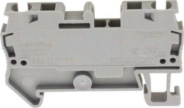 Schneider Electric - 1 Pole, 800 Volt, 32 Amp, -40 to 266°F, DIN Rail Mount, Polyamide Passthrough Terminal Block - 2 Contacts, 28 to 10 AWG Compatibility, 36-1/2mm High - Best Tool & Supply